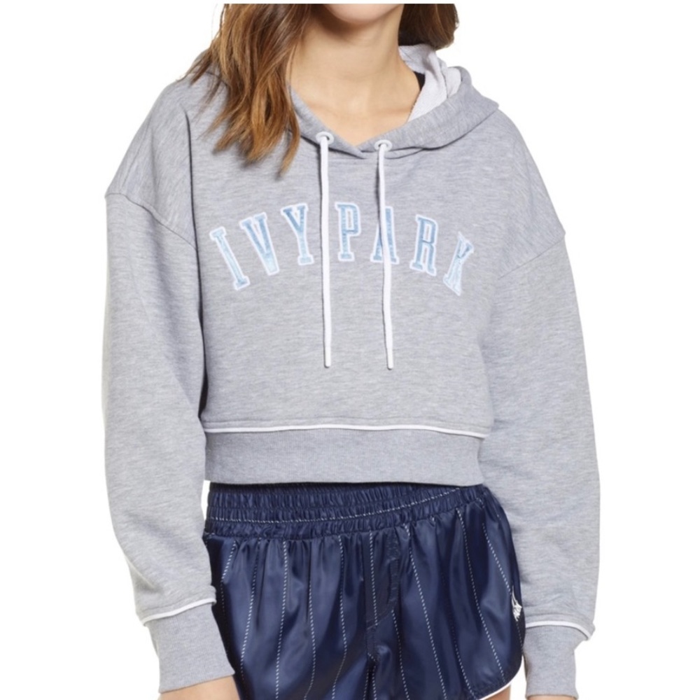 Ivy Park Cropped Baseball Hoodie